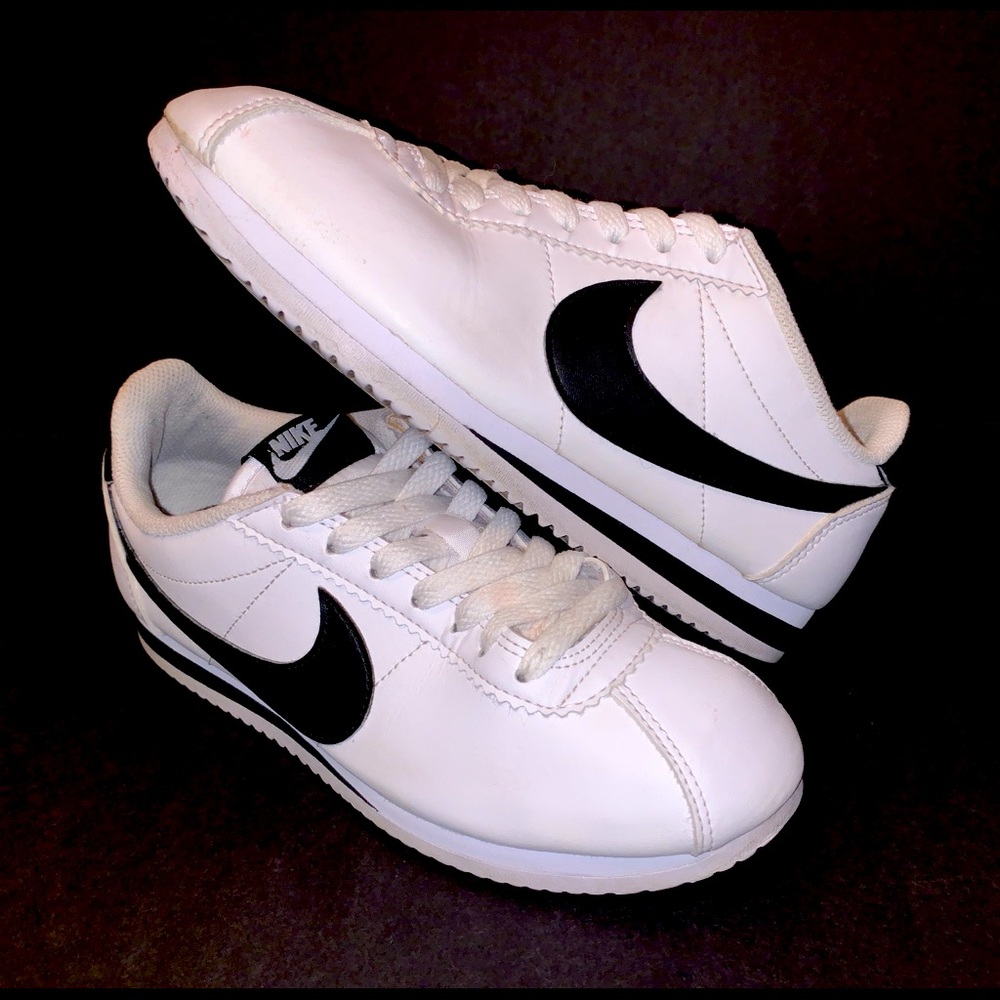 Nike Cortez Basic Leather White/Black - Sz 6.5 Men